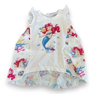 Monnalisa The Little Mermaid Ruffle Sleeve, High-Low Tunic 18 Months